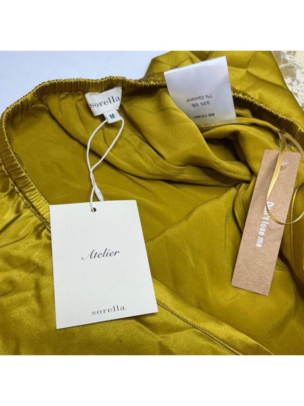 Sorella by STAUD Rosa Satin Short in Mango Size Large NWT $198 - Picture 10 of 11